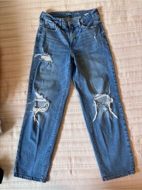 Old Navy Straight Leg Ripped Jeans - Blue
